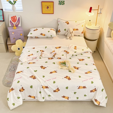 91家纺网 家纺一手货源 找家纺 （总）大彩 2025新款针织棉大豆夏被空调被夏凉被