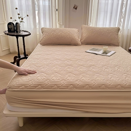 91家纺网 家纺一手货源 找家纺 （总）曼陀罗 2025新款A类抗菌大豆防水床笠