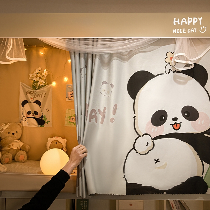 91家纺网 家纺一手货源 找家纺 澳萝拉 2024涂银99%遮光学生蚊帐 快乐国宝