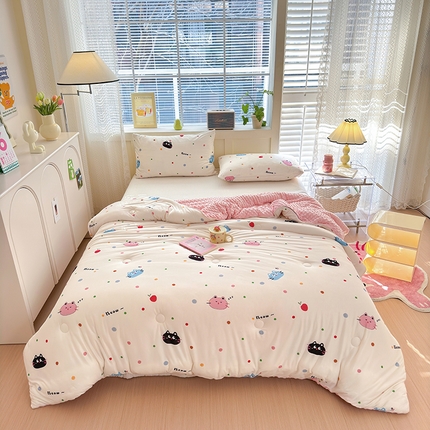 91家纺网 家纺一手货源 找家纺 （总）荔禾家居 2024新款A类针织棉软糯大豆纤维豆豆被