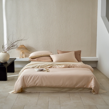 沐晴家纺 2024新款天丝棉四件套 可可（可可牛奶-优雅驼）