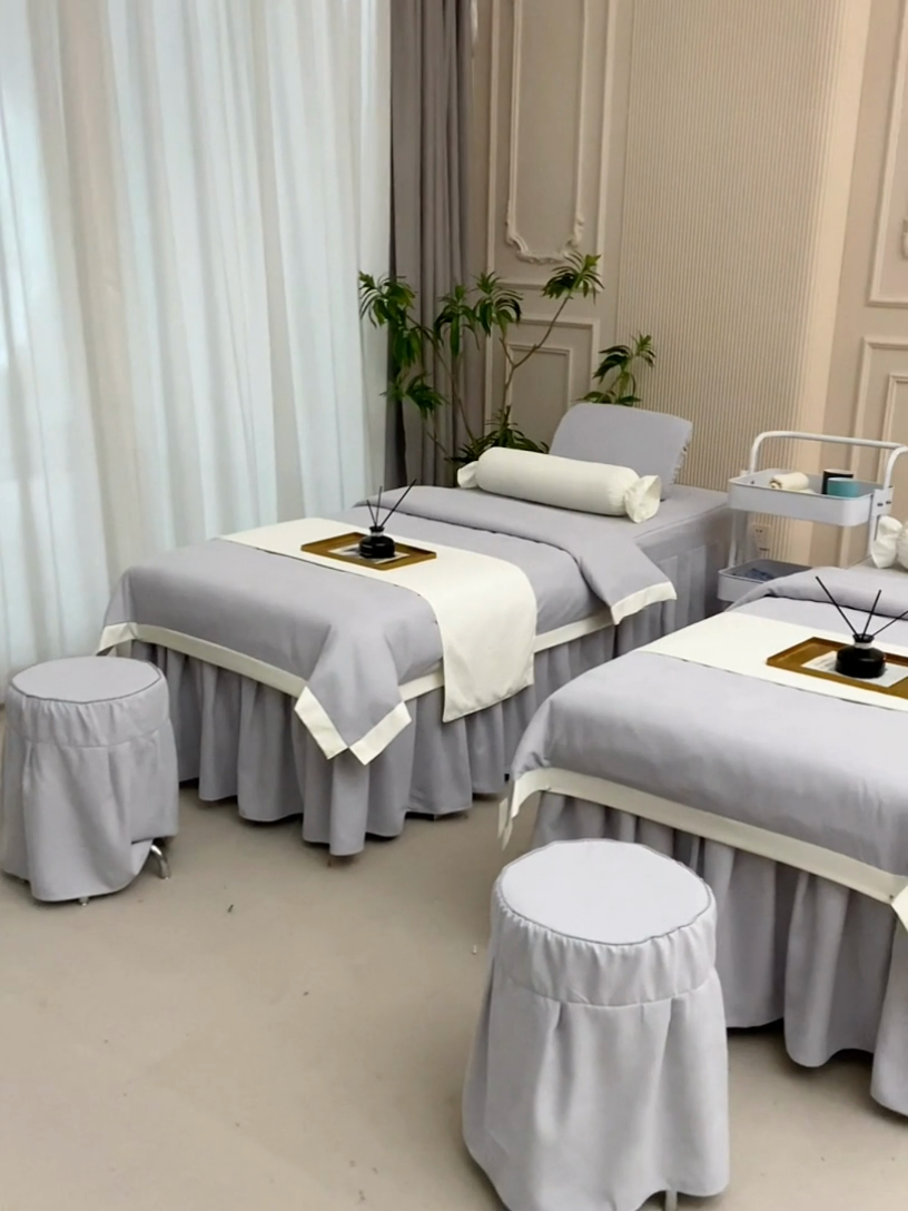 91家纺网 家纺一手货源 找家纺 不打烊家纺  (原春恩家纺) 2025新款贡棉高端床罩系列-春日寄语（此款控价128） 灰色