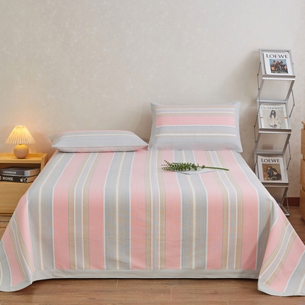 91家纺网 家纺一手货源 找家纺 （总）首爱 2025新款全棉加厚宽边老粗布凉席三件套