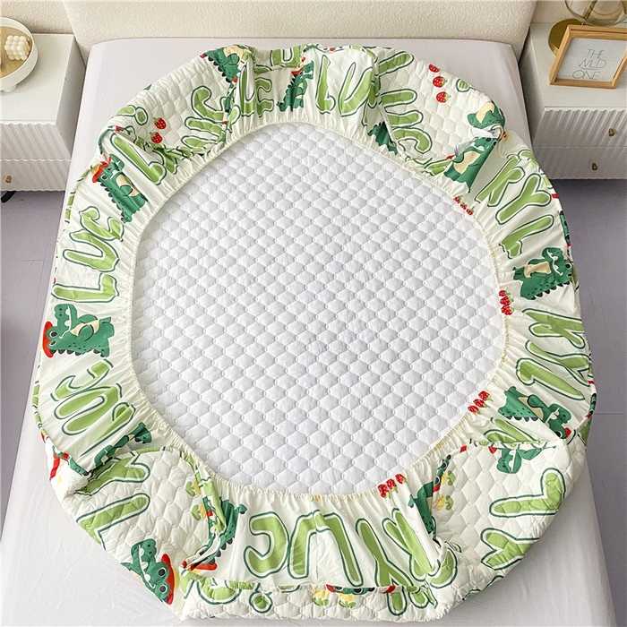 91家纺网 家纺一手货源 找家纺 九亭家纺 2024新款A类全棉抗菌夹棉床笠 全棉-鳄鱼日记