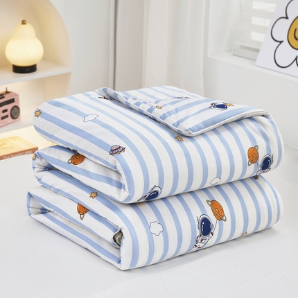 91家纺网 家纺一手货源 找家纺 （总）丝涟家居 2025新款A类双面针织棉卡通小清新滚绳工艺夏被