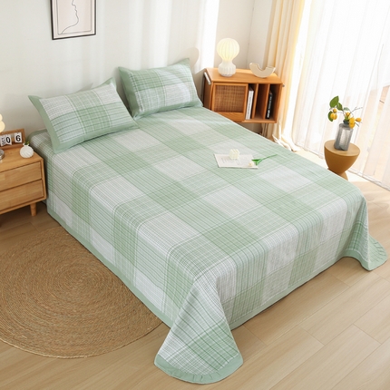 91家纺网 家纺一手货源 找家纺 （总）棉乐町 2025新款全棉加厚宽边老粗布凉席三件套