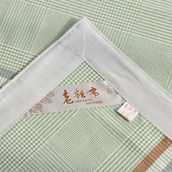 91家纺网 家纺一手货源 找家纺 棉乐町 2025新款全棉加厚宽边老粗布凉席三件套 昌黎