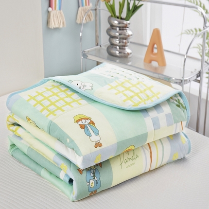 91家纺网 家纺一手货源 找家纺 （总）丝涟家居 2025新款A类卡通小清新双面印花凉感丝夏被