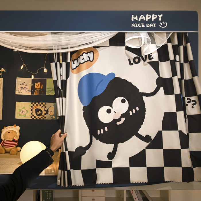 91家纺网 家纺一手货源 找家纺 澳萝拉 2024涂银99%遮光学生蚊帐 煤有烦恼