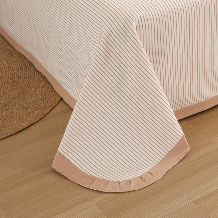 91家纺网 家纺一手货源 找家纺 首爱 2025新款全棉加厚宽边老粗布凉席三件套 北都