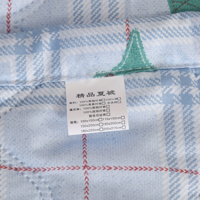 91家纺网 家纺一手货源 找家纺 被多多 2024新款清新印花亲肤绒夏被 圣诞树