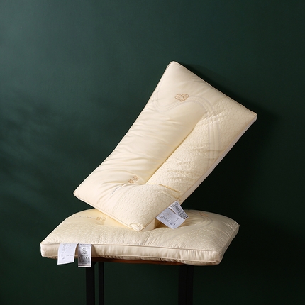 91家纺网 家纺一手货源 找家纺 （总）沃兰国际 刺绣臻丝亲肤SPA透气护颈椎枕芯安睡枕头