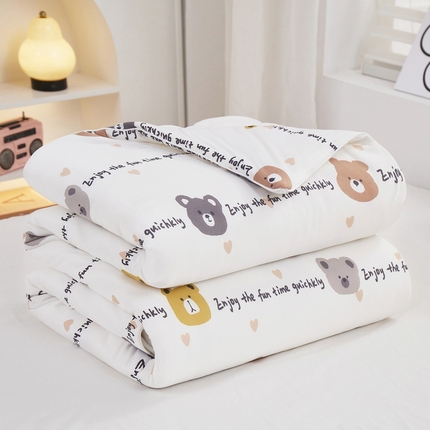 91家纺网 家纺一手货源 找家纺 （总）丝涟家居 2025新款A类双面针织棉卡通小清新滚绳工艺夏被