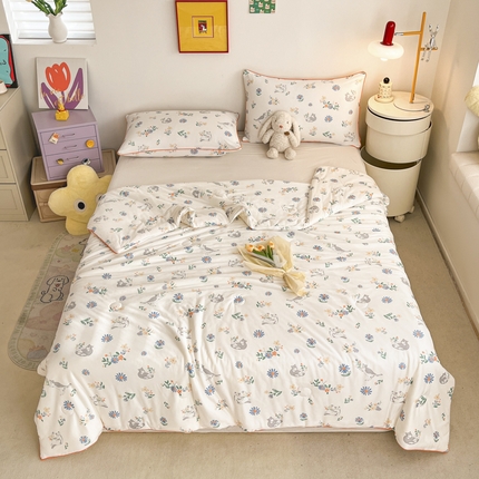 91家纺网 家纺一手货源 找家纺 （总）大彩 2025新款针织棉大豆夏被空调被夏凉被