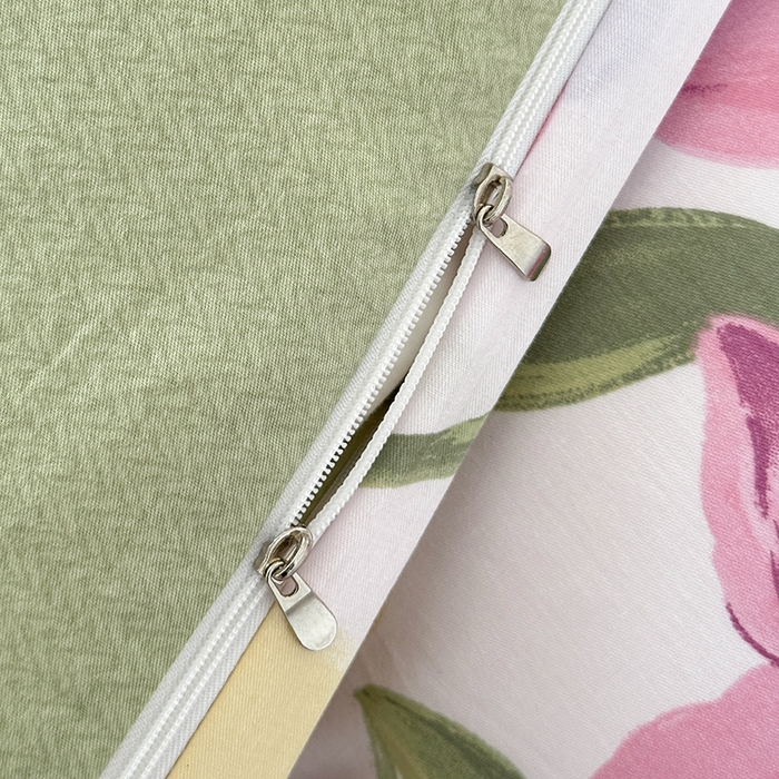 91家纺网 家纺一手货源 找家纺 宇彬家纺 2024新款13372喷气全棉四件套 朵彩-米