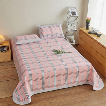 91家纺网 家纺一手货源 找家纺 （总）棉乐町 2025新款全棉加厚宽边老粗布凉席三件套