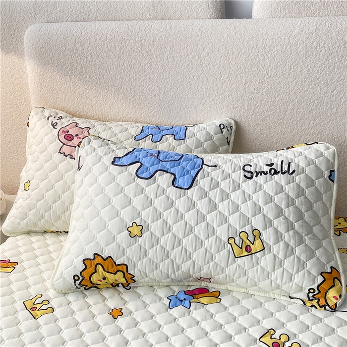 91家纺网 家纺一手货源 找家纺 九亭家纺 2024新款A类全棉抗菌夹棉床笠 全棉-动物园