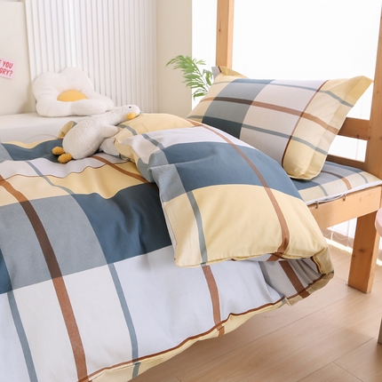 91家纺网 家纺一手货源 找家纺 （总）凯森2024款13372全棉三件套床套款纯棉学生宿舍寝室上下铺褥套款