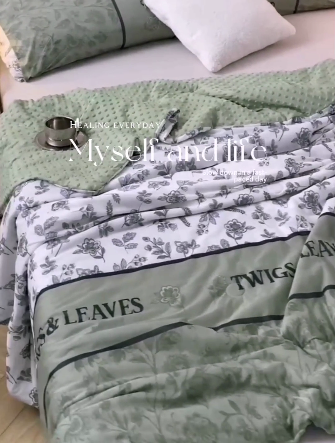 91家纺网 家纺一手货源 找家纺 绒梦里 2024新款小凉皮凉感冰豆豆ins夏被直播爆款夏凉被空调被 绿小香