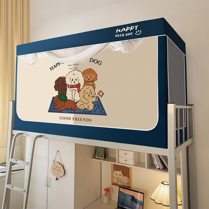 91家纺网 家纺一手货源 找家纺 澳萝拉 2024涂银99%遮光学生蚊帐 摩登家族