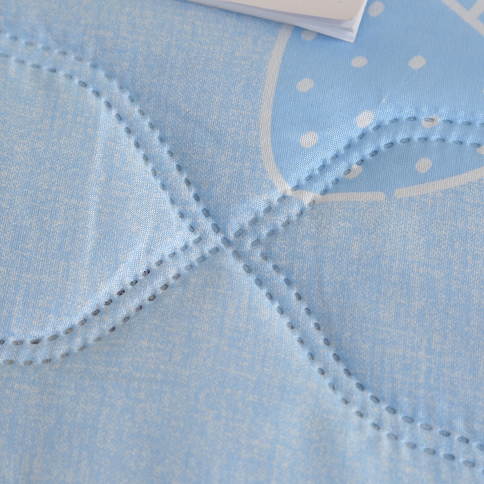 91家纺网 家纺一手货源 找家纺 被多多 2024新款清新印花亲肤绒夏被 莓烦恼-蓝