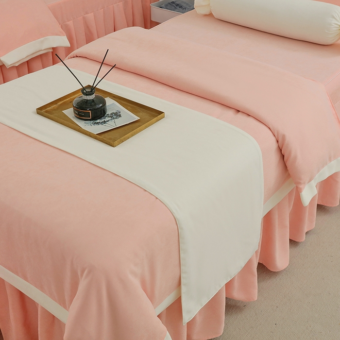 91家纺网 家纺一手货源 找家纺 不打烊家纺  (原春恩家纺) 2025新款贡棉高端床罩系列-春日寄语（此款控价128） 玉色