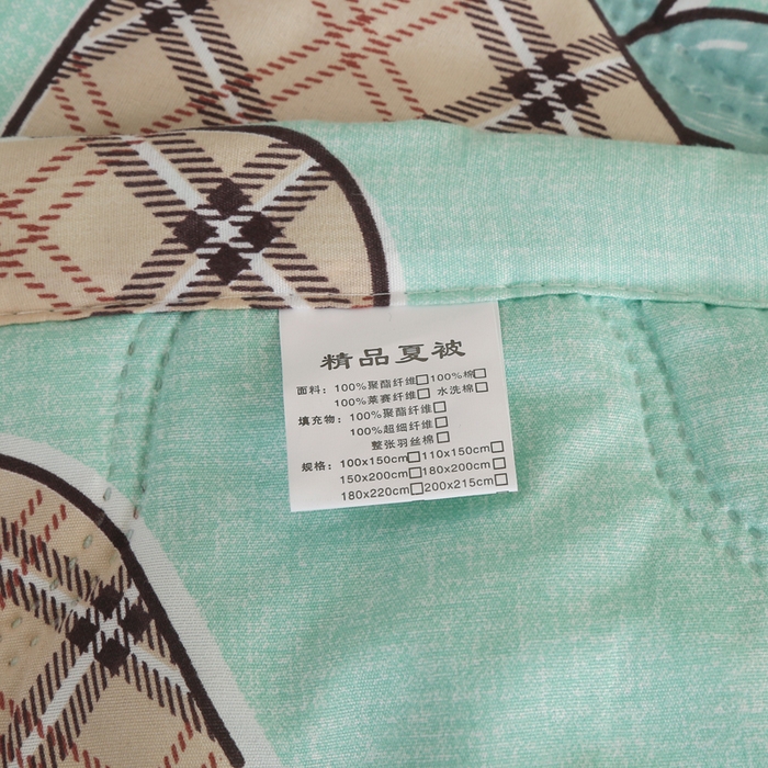 91家纺网 家纺一手货源 找家纺 被多多 2024新款清新印花亲肤绒夏被 莓烦恼-绿