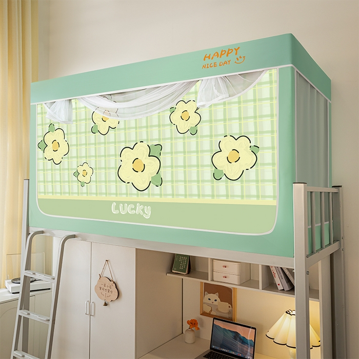 91家纺网 家纺一手货源 找家纺 澳萝拉 2024涂银99%遮光学生蚊帐 春色宜人