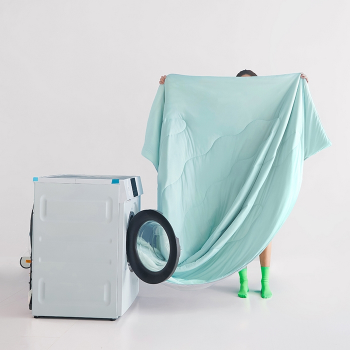 91家纺网 家纺一手货源 找家纺 米米儿家纺 2024新款A类瓜瓜凉感夏被空调被夏凉被西瓜被 冰川蓝灰