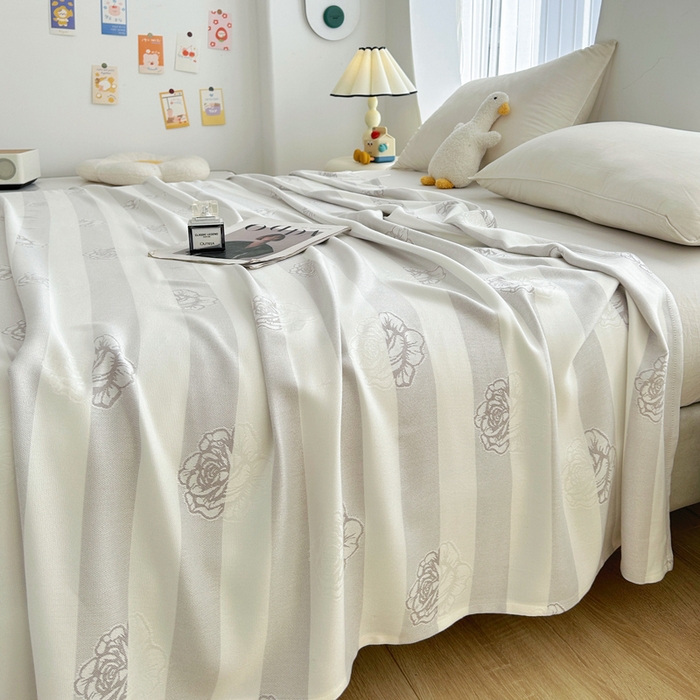 91家纺网 家纺一手货源 找家纺 （总）棉乐町 2025新款色织提花竹纤维毯