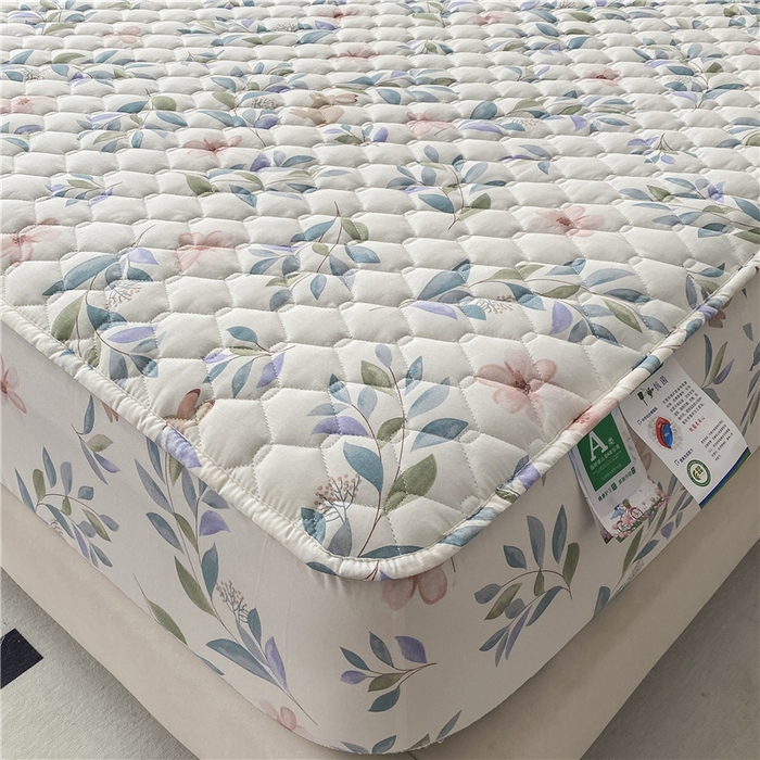 91家纺网 家纺一手货源 找家纺 九亭家纺 2024新款A类全棉抗菌夹棉床笠 全棉-轻纱漫舞