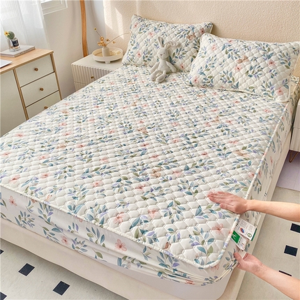 91家纺网 家纺一手货源 找家纺 （总）九亭家纺 2024新款A类全棉抗菌夹棉床笠