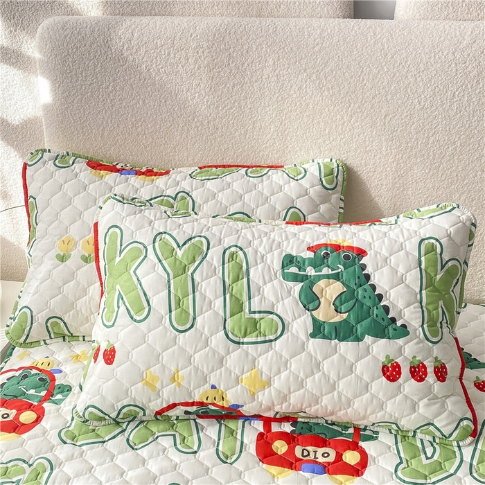 91家纺网 家纺一手货源 找家纺 九亭家纺 2024新款A类全棉抗菌夹棉床笠 全棉-鳄鱼日记