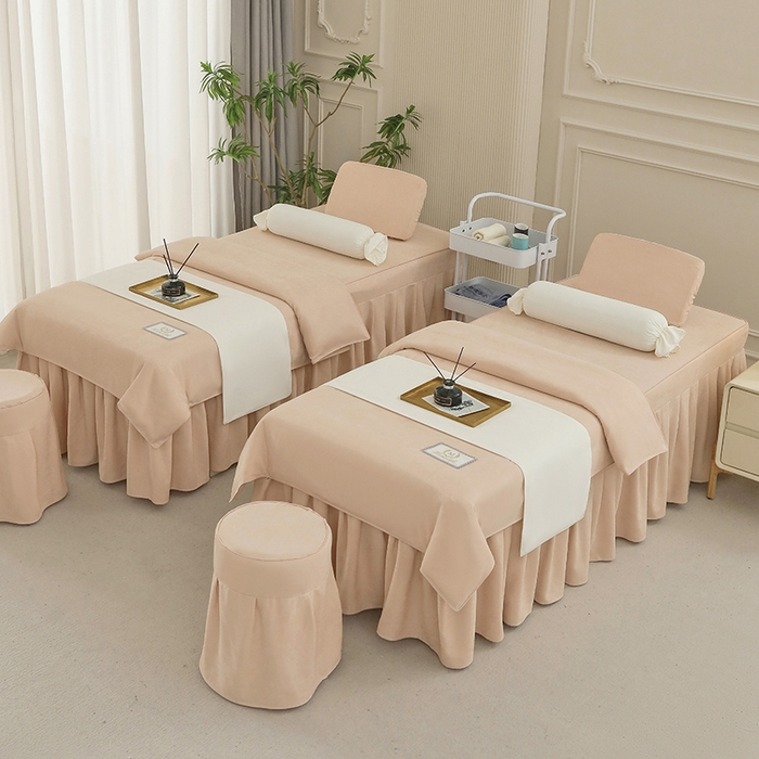 91家纺网 家纺一手货源 找家纺 不打烊家纺  (原春恩家纺) 2025新款贡棉高端床罩系列-艾米尔（此款控价128） 浅驼色