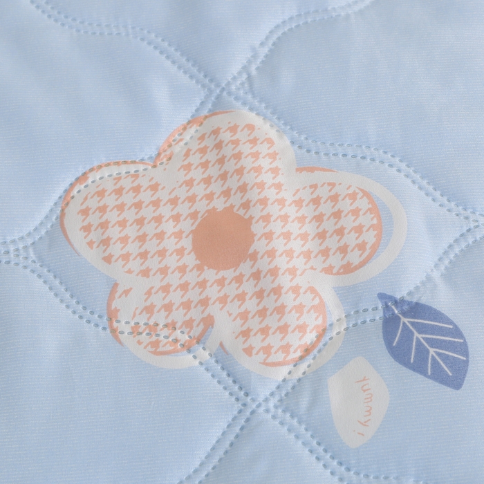 91家纺网 家纺一手货源 找家纺 被多多 2024新款清新印花亲肤绒夏被 澜花