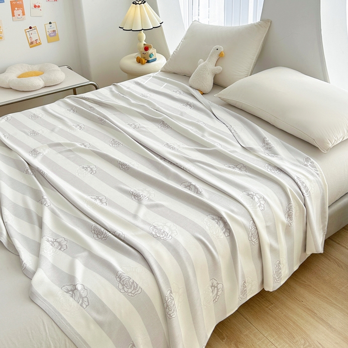 91家纺网 家纺一手货源 找家纺 （总）棉乐町 2025新款色织提花竹纤维毯