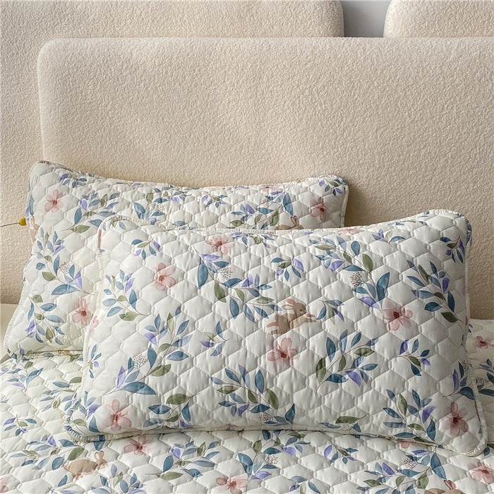 91家纺网 家纺一手货源 找家纺 九亭家纺 2024新款A类全棉抗菌夹棉床笠 全棉-轻纱漫舞