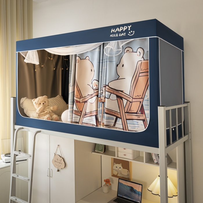 91家纺网 家纺一手货源 找家纺 澳萝拉 2024涂银99%遮光学生蚊帐 海边日记