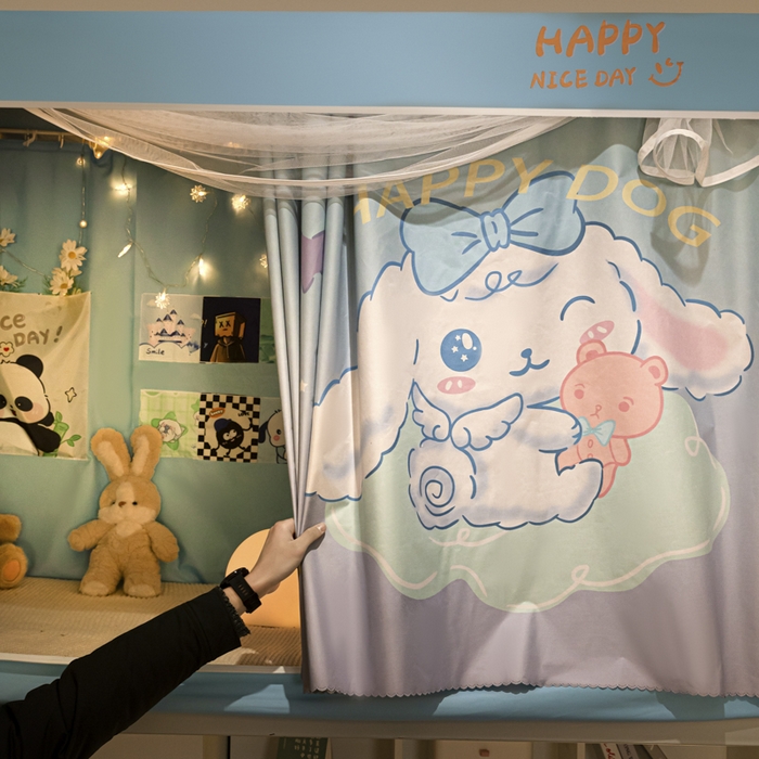 91家纺网 家纺一手货源 找家纺 澳萝拉 2024涂银99%遮光学生蚊帐 梦幻爱宠