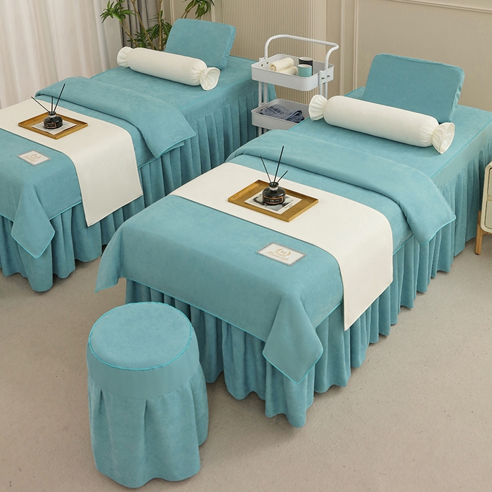 91家纺网 家纺一手货源 找家纺 不打烊家纺  (原春恩家纺) 2025新款贡棉高端床罩系列-艾米尔（此款控价128） 绿色