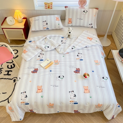 91家纺网 家纺一手货源 找家纺 （总）荔禾家居 2024新款A类针织棉大豆夏被