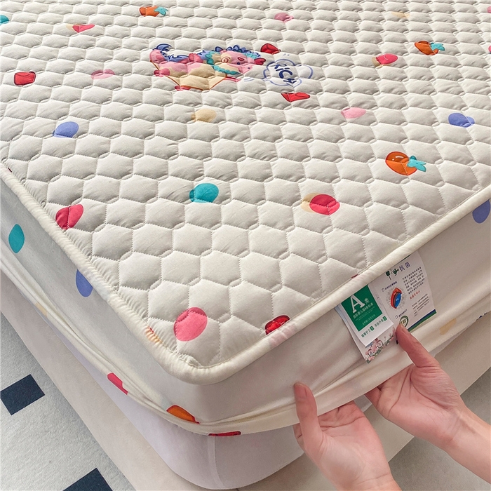 91家纺网 家纺一手货源 找家纺 九亭家纺 2024新款A类全棉抗菌夹棉床笠 全棉-暴富龙