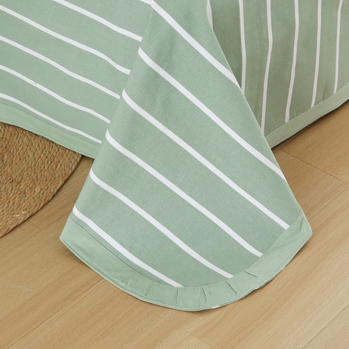 91家纺网 家纺一手货源 找家纺 棉乐町 2025新款全棉加厚宽边老粗布凉席三件套 崇安