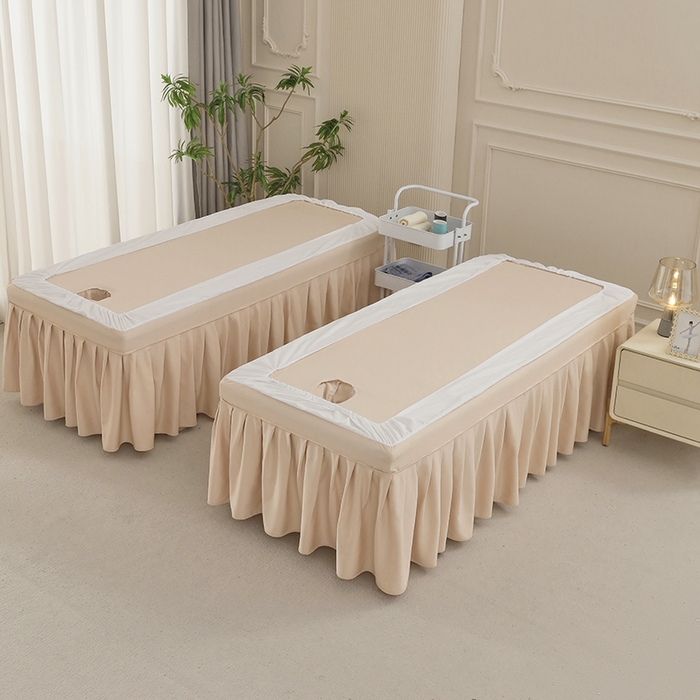 91家纺网 家纺一手货源 找家纺 不打烊家纺  (原春恩家纺) 2025新款贡棉高端床罩系列-春日寄语（此款控价128） 浅驼色