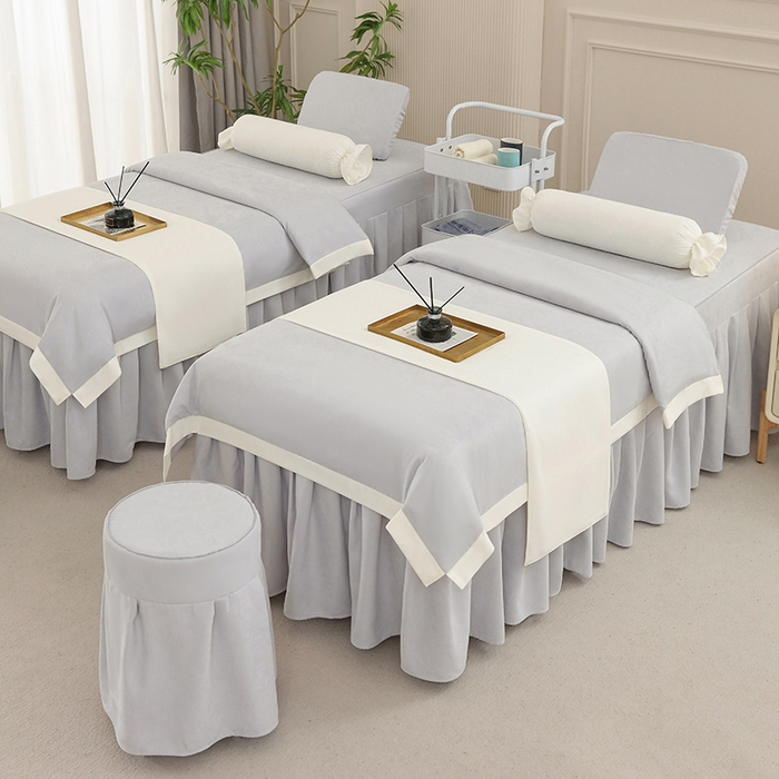 91家纺网 家纺一手货源 找家纺 不打烊家纺  (原春恩家纺) 2025新款贡棉高端床罩系列-春日寄语（此款控价128） 灰色