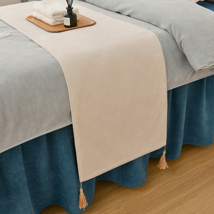 91家纺网 家纺一手货源 找家纺 不打烊家纺  (原春恩家纺) 2025新款婴儿绒床罩系列-约翰（此款控价228） 灰拼蓝色