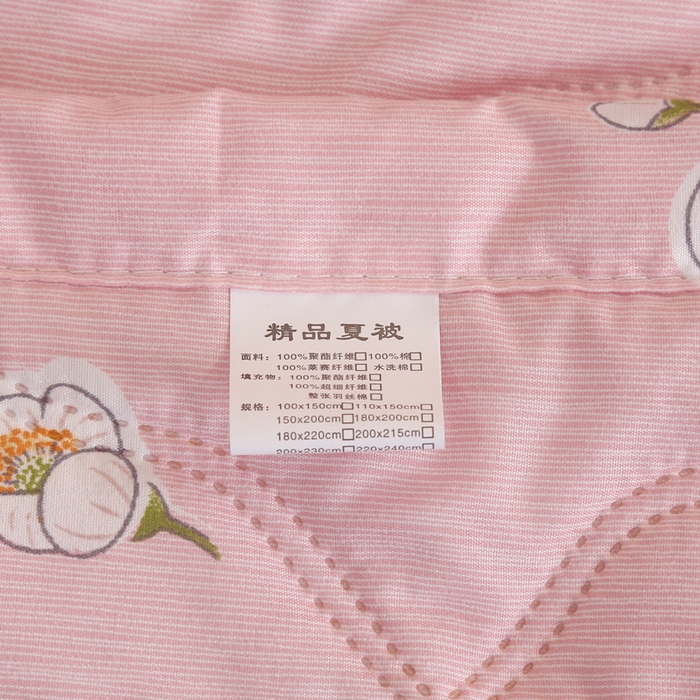 91家纺网 家纺一手货源 找家纺 被多多 2024新款清新印花亲肤绒夏被 秘密花园