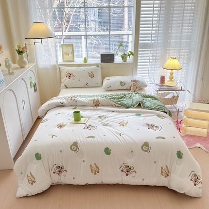 91家纺网 家纺一手货源 找家纺 （总）荔禾家居 2024新款A类针织棉软糯大豆纤维豆豆被