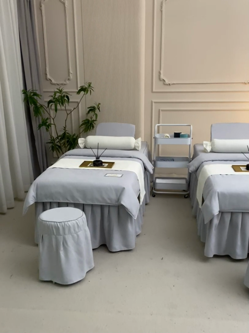 91家纺网 家纺一手货源 找家纺 不打烊家纺  (原春恩家纺) 2025新款贡棉高端床罩系列-艾米尔（此款控价128） 灰色