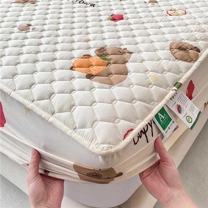 91家纺网 家纺一手货源 找家纺 九亭家纺 2024新款A类全棉抗菌夹棉床笠 全棉-鳄鱼萌宠